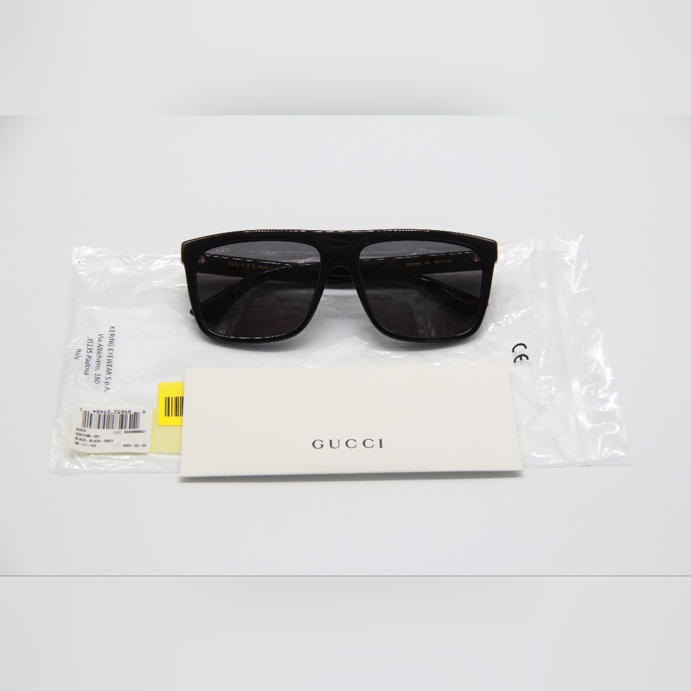 NEW GUCCI SUNGLASSES GG0748S 001 BLACK MEN GUCCI EYEWEAR - Picture 12 of 13